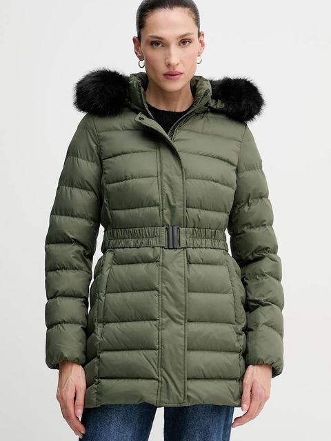 Geox kurtka puchowa CATRIA kolor zielony zimowa W5626G T3152 - zdjęcie produktu nr 1