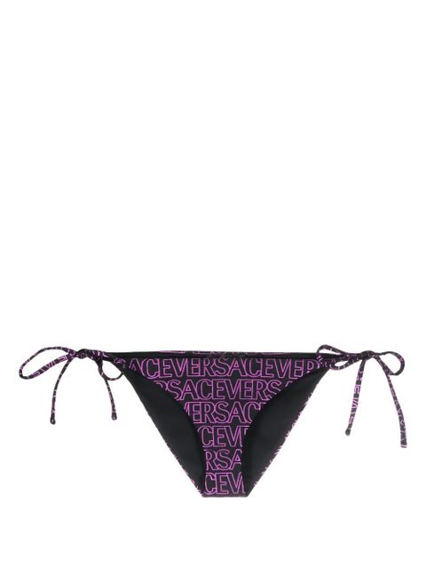 Versace logo-print tie-fastening bikini bottoms - Black - zdjęcie produktu nr 1