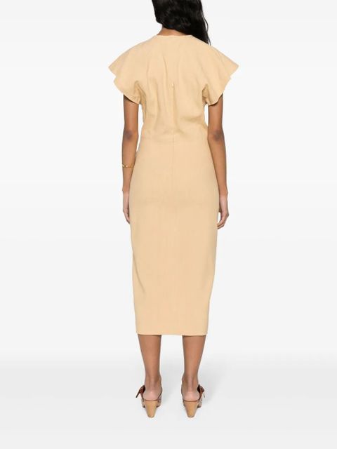 ISABEL MARANT Mirna panelled midi dress - Neutrals