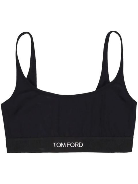 TOM FORD Signature logo-tape bralette - Black - zdjęcie produktu nr 1