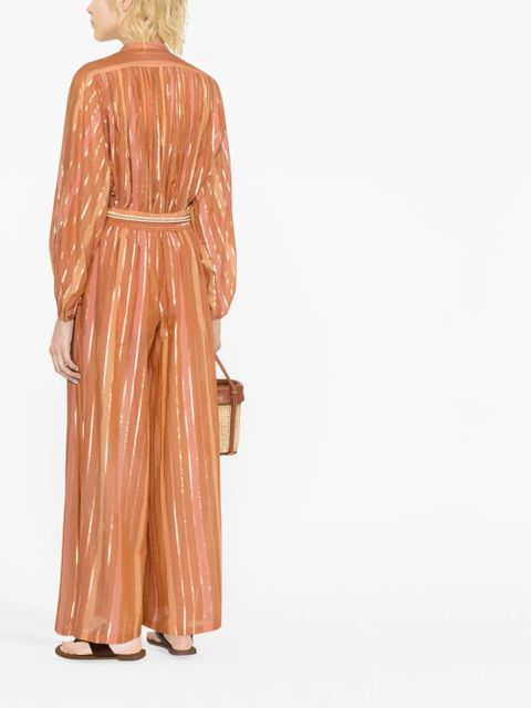 ZIMMERMANN striped wide-leg trousers - Orange