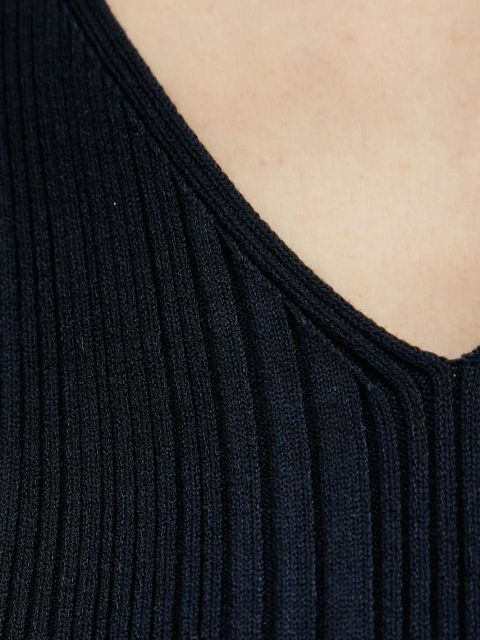 BOSS sukienka kolor granatowy midi rozkloszowana 50537736