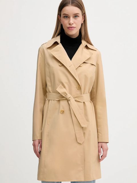 Joop! płaszcz damski kolor beżowy przejściowy dwurzędowy 30044769 10017375 - zdjęcie produktu nr 1