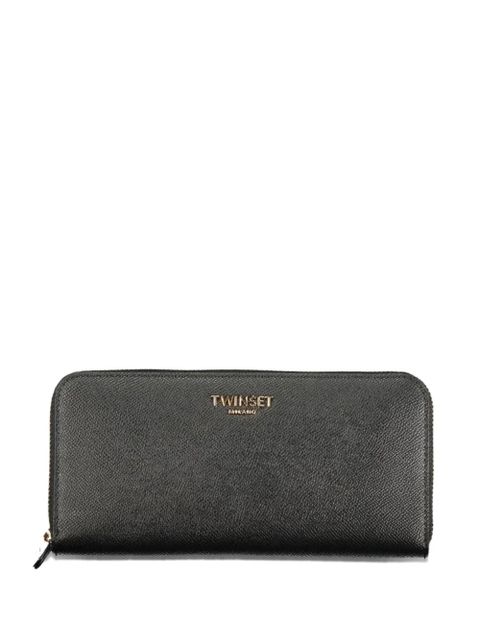 TWINSET grained zip-around wallet - Black - zdjęcie produktu nr 1