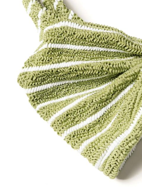 Hunza G Bonnie striped bikini set - Green
