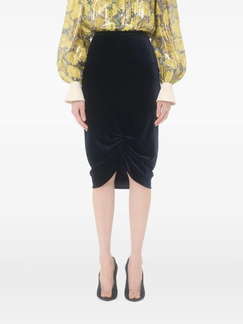 Valentino Garavani velvet skirt - Blue
