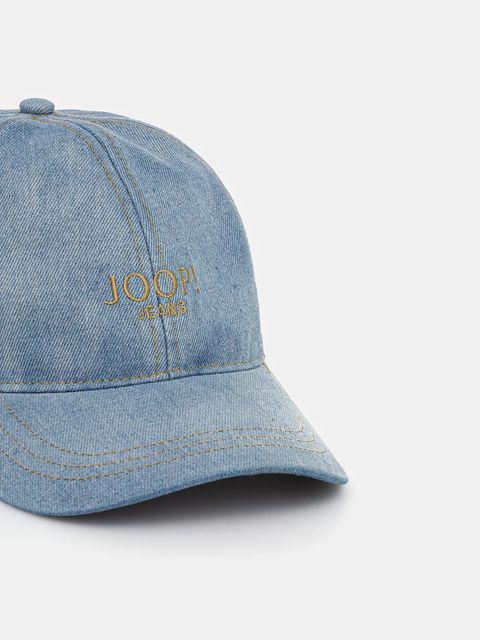 Joop! czapka z daszkiem kolor niebieski z aplikacją 30046792