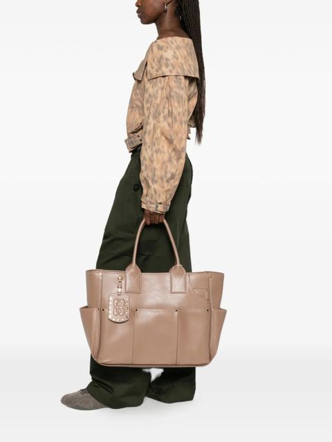 GANNI multi-pocket tote bag - Brown - zdjęcie produktu nr 2