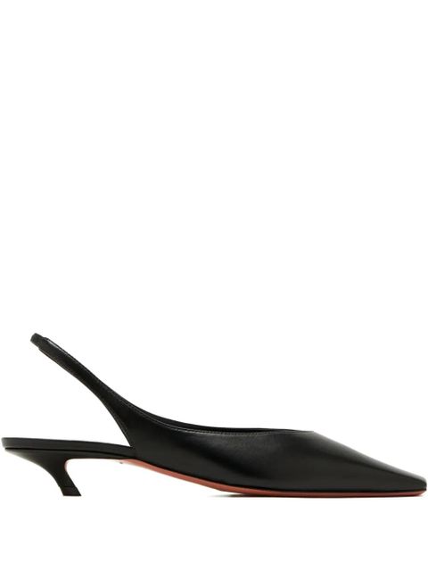 Amina Muaddi Jamie square-toe slingback-strap pumps - Black - zdjęcie produktu nr 1