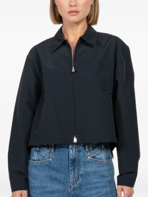 Simkhai Edison lace-panel zip-fastening shirt - Blue - zdjęcie produktu nr 1