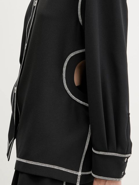 Stine Goya koszula damska kolor czarny regular z kołnierzykiem klasycznym SG-PF25-S029-2369