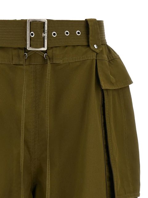 Alexander McQueen belted cargo shorts - Green