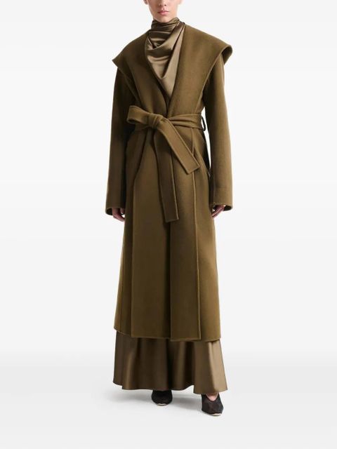 Altuzarra hooded belted coat - Green
