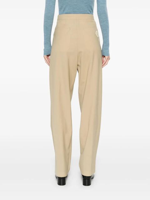 Moncler logo-patch trousers - Neutrals