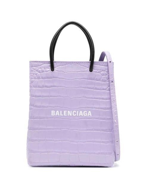 Balenciaga mini Shopping leather tote bag - Purple - zdjęcie produktu nr 1