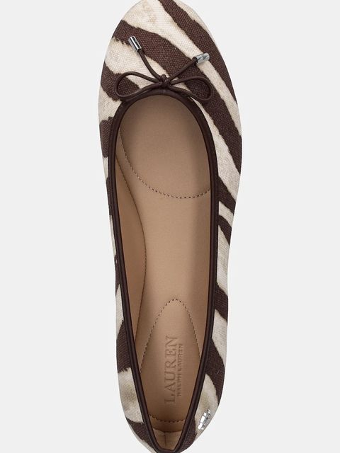 Lauren Ralph Lauren baleriny Jayna kolor brązowy 802974360001