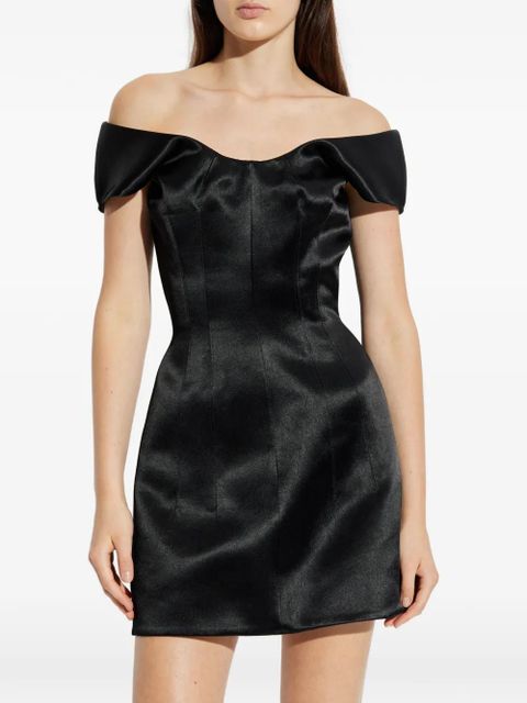 Alexander McQueen off-shoulder mini dress - Black