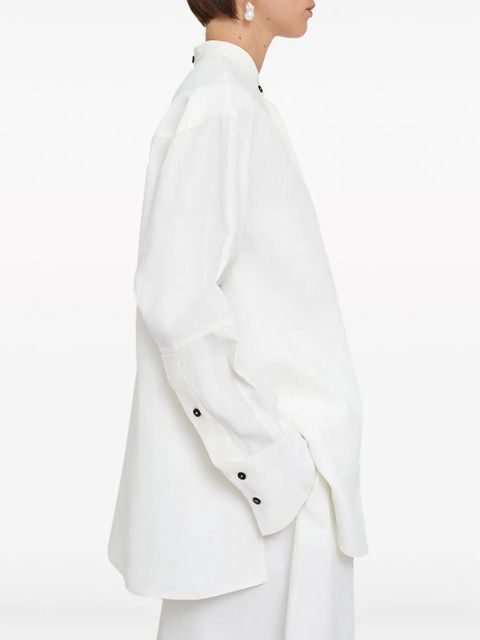 Jil Sander drop-shoulder linen shirt - White
