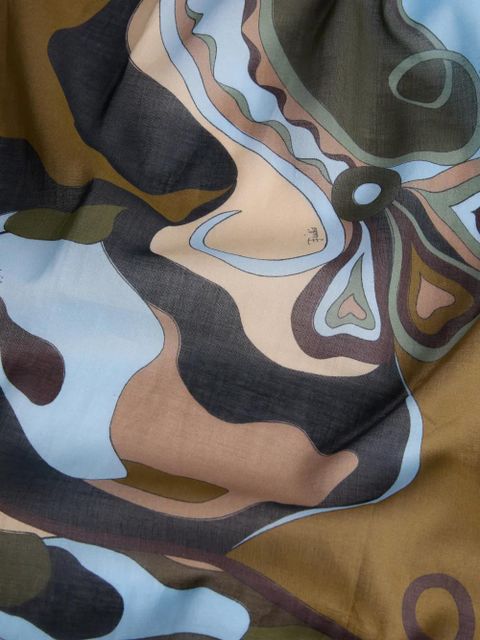 PUCCI Orchidee-print sarong - Green