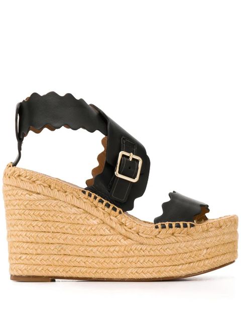 Chloé Lauren wedge espadrille sandals - Black - zdjęcie produktu nr 1