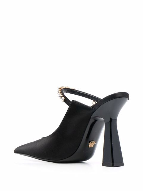 Versace crystal-embellished mule pumps - Black - zdjęcie produktu nr 2