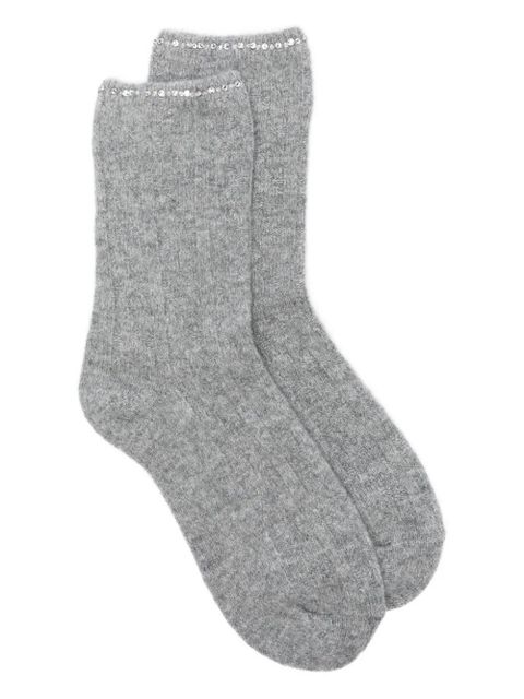 Maje crystal-embellished socks - Grey - zdjęcie produktu nr 1
