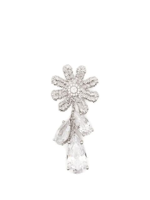 SHUSHU/TONG x YVMIN flower-motif drop earrings - Silver - zdjęcie produktu nr 1