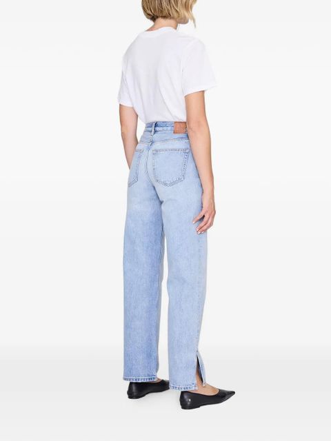 ANINE BING Roy side slit straight-leg jeans - Blue