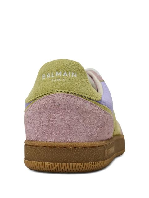Balmain Swan suede panelled sneakers - Pink