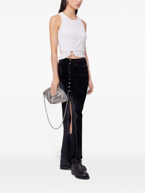 Rabanne velvet maxi skirt - Black