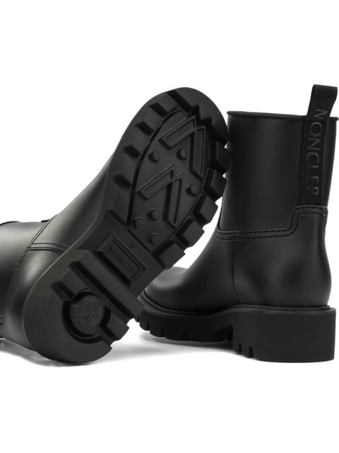 Moncler logo-patch pull-on boots - Black