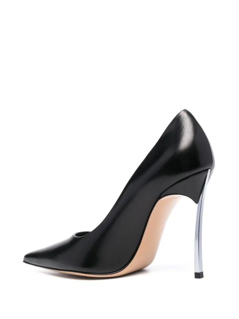 Casadei sculpted-heel 110mm leather pumps - Black