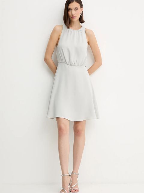 Armani Exchange sukienka kolor beżowy mini rozkloszowana XW001248 AF16151 - zdjęcie produktu nr 2