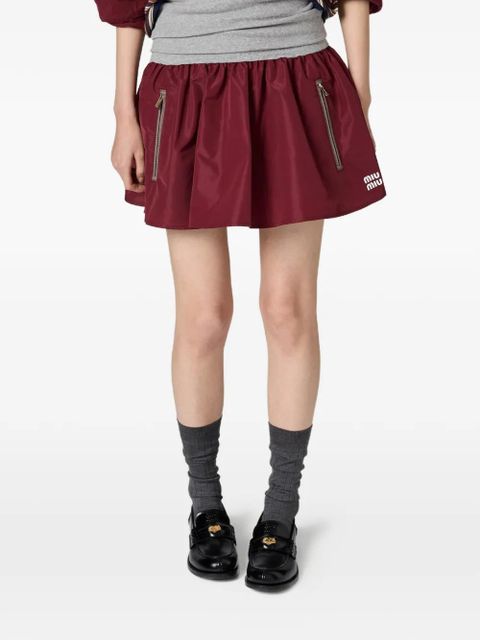Miu Miu elastic-waist mini skirt - Red
