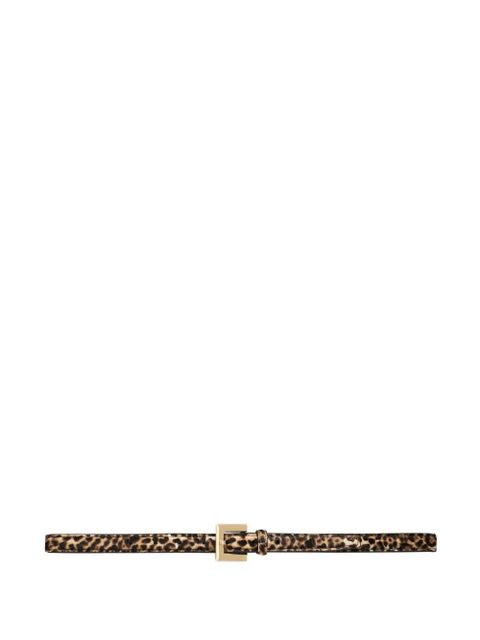 ANINE BING leopard-print square-buckle belt - Brown - zdjęcie produktu nr 1