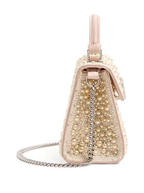 Valentino Garavani mini Vslingpearls rhinestones tote bag - Neutrals - zdjęcie produktu nr 2
