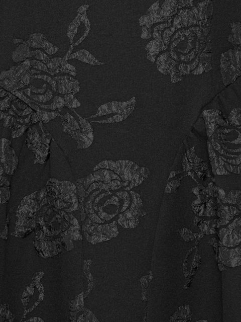 ROTATE BIRGER CHRISTENSEN floral-jacquard midi dress - Black