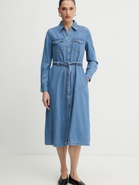 Levi's sukienka kolor niebieski mini prosta 004H3 - zdjęcie produktu nr 1