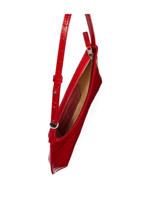 Jacquemus Le Bisou crocodile-embossed zip shoulder bag - Red