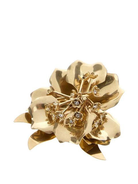 Miu Miu flower-motif brooch - Gold - zdjęcie produktu nr 2