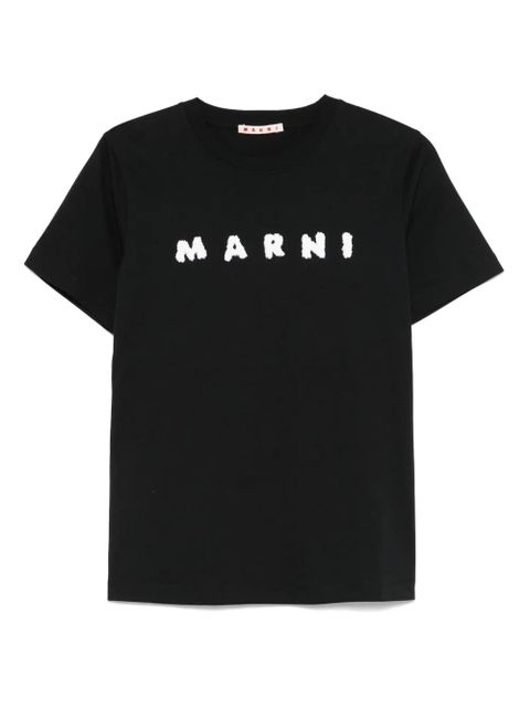 Marni fluffy logo T-shirt - Black - zdjęcie produktu nr 1