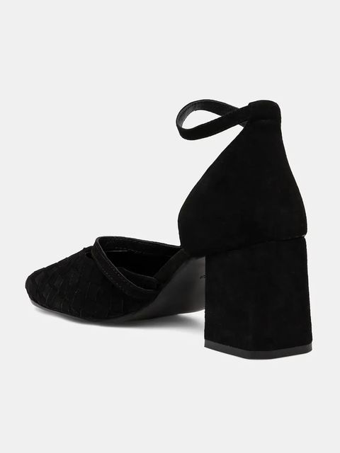 Answear.LAB czółenka zamszowe kolor czarny