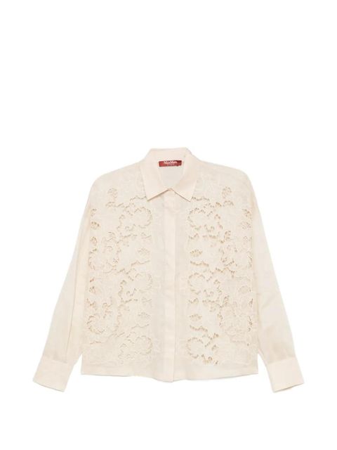 Max Mara lace-panelled shirt - Neutrals - zdjęcie produktu nr 1