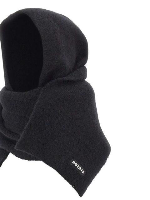 ROTATE BIRGER CHRISTENSEN knit hood scarf - Black - zdjęcie produktu nr 2