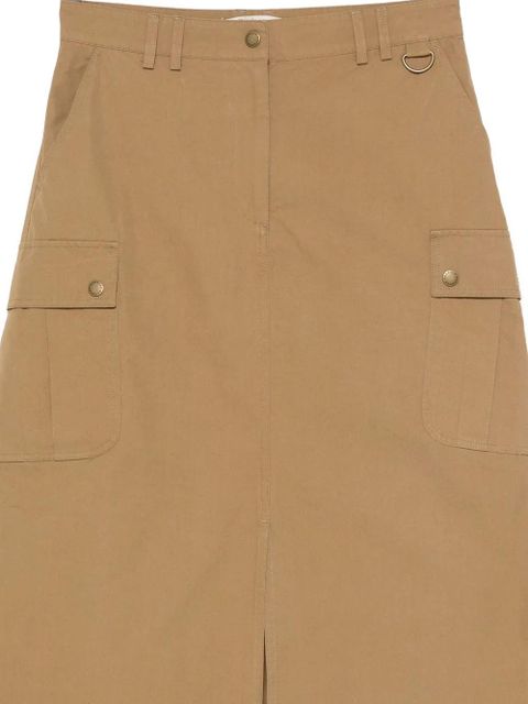 Barbour Gwen cargo front-slit skirt - Neutrals