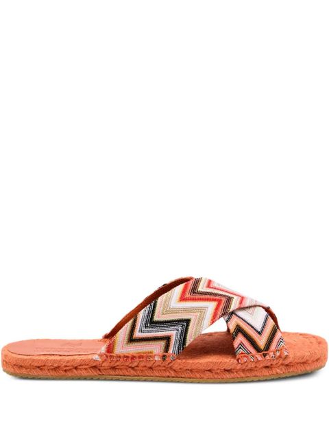 Missoni Harlow chevron flat sandals - Pink - zdjęcie produktu nr 1