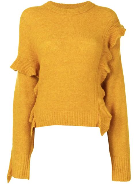 3.1 Phillip Lim cropped ruffled jumper - Yellow - zdjęcie produktu nr 1