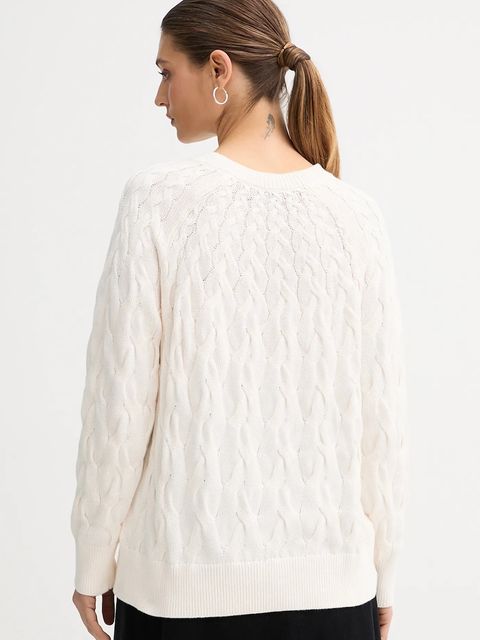 Calvin Klein Jeans sweter bawełniany damski kolor beżowy LV044E301G