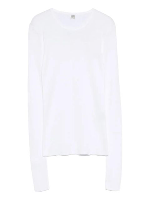 TOTEME long-sleeve cotton top - White - zdjęcie produktu nr 1
