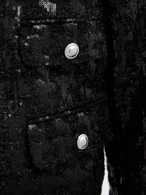 MICHAEL Michael Kors marynarka kolor czarny jednorzędowa MF510CAJSD